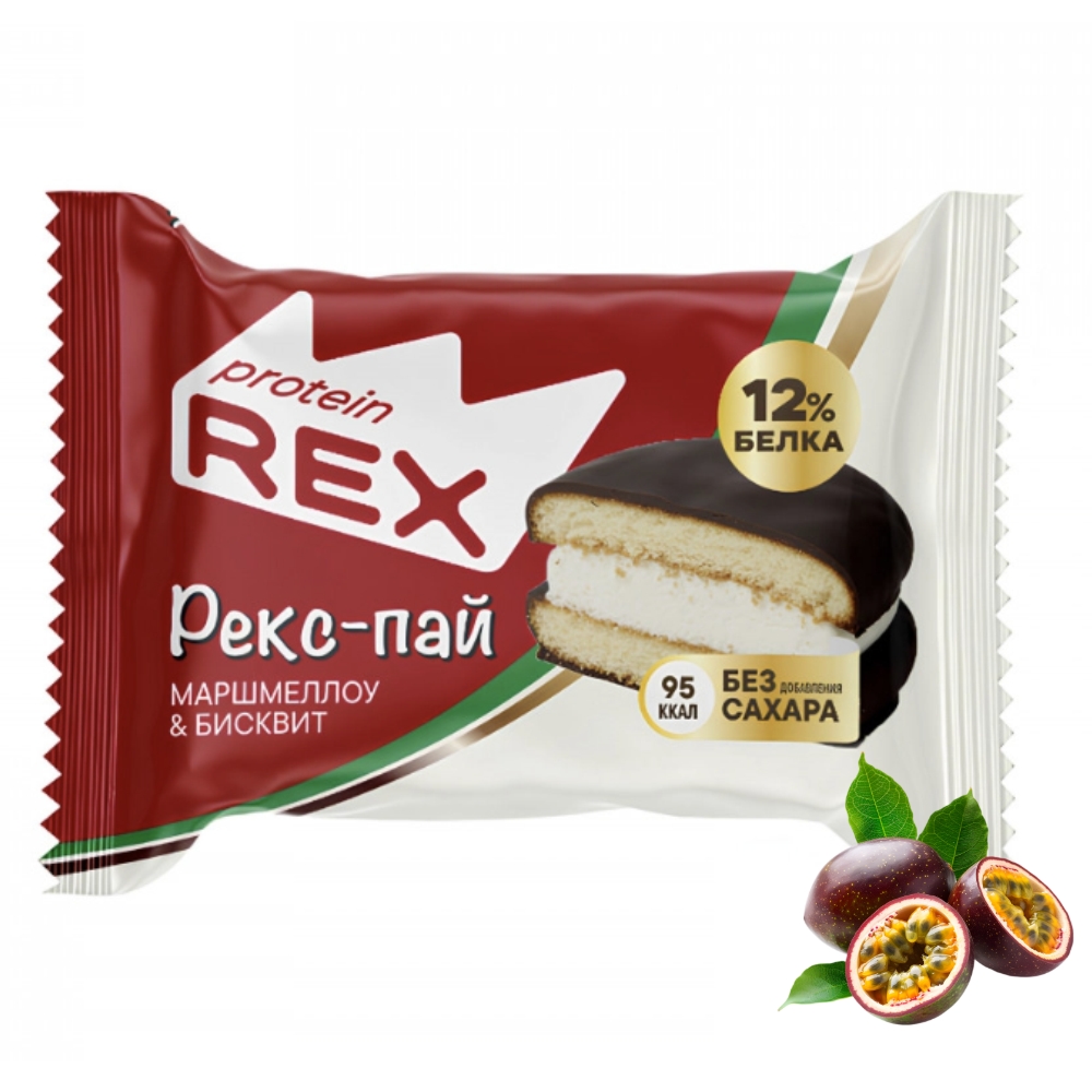 Диетическое питание ProteinRex Печенье 30 g Рекс пай Маракуйя