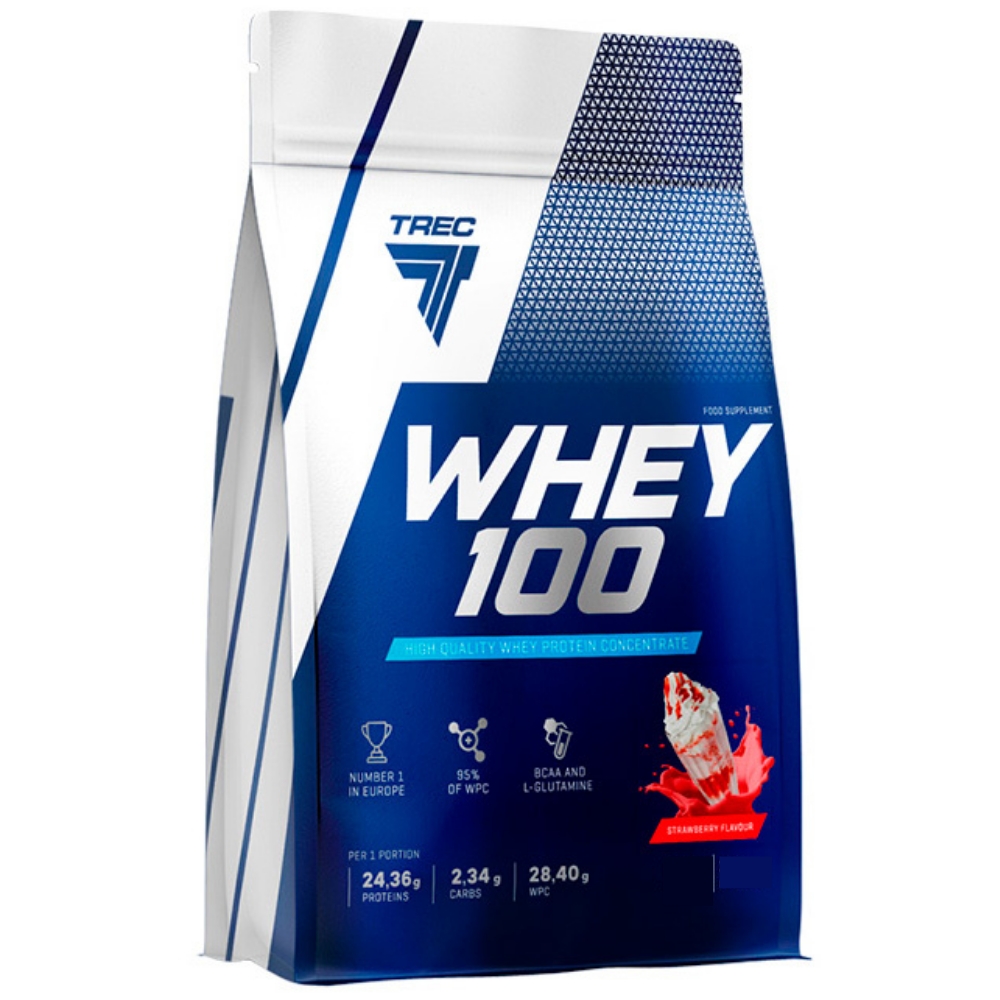 Протеин Trec Nutrition Whey 100 Сывороточный протеин 700 g Клубника