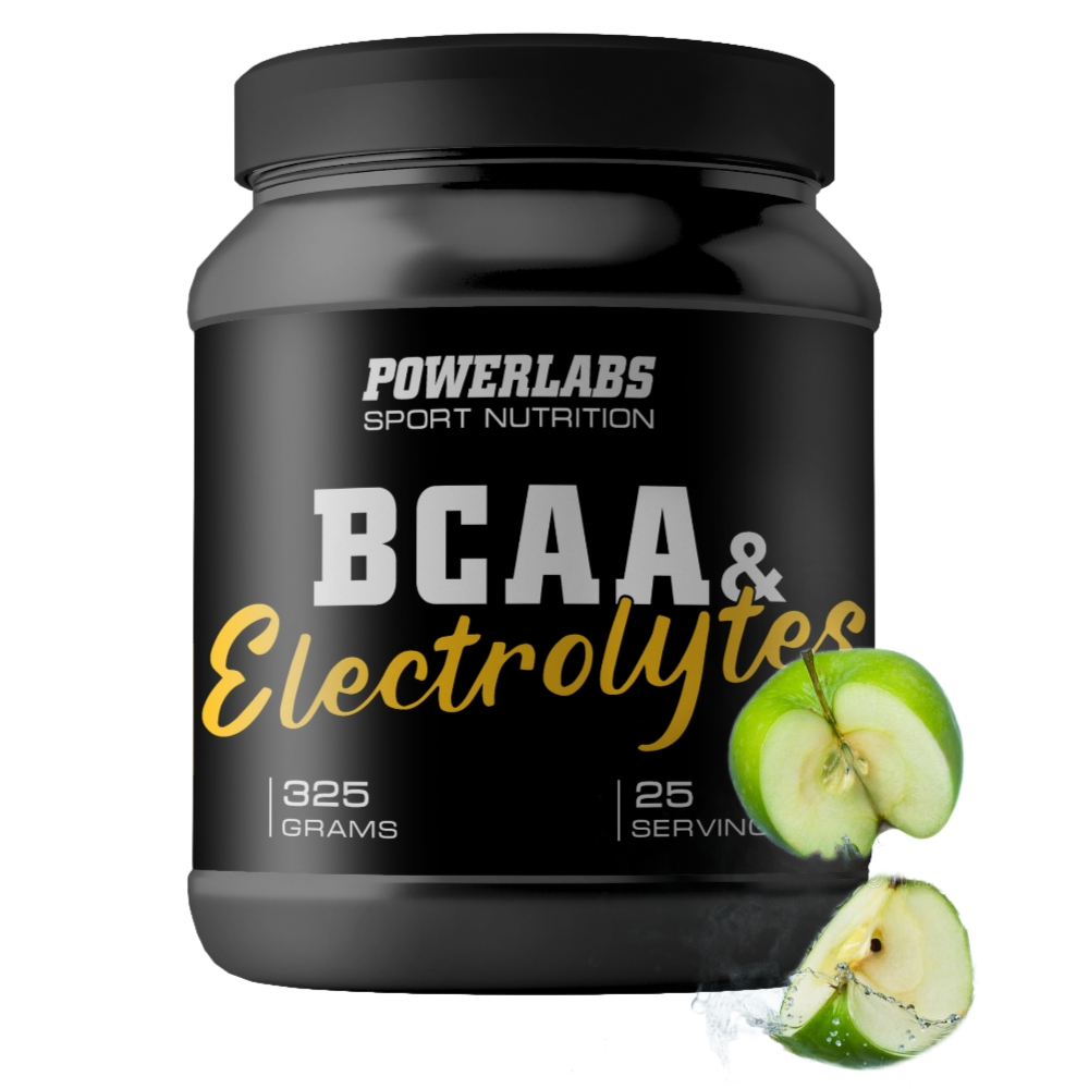 BCAA Powerlabs BCAA Electrolytes 325 g (БЦАА) Яблоко