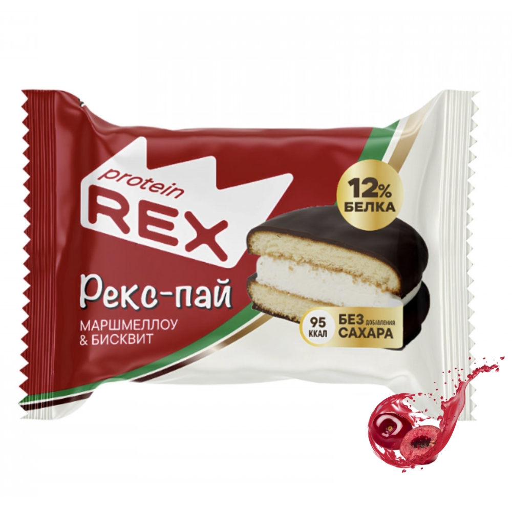 Диетическое питание ProteinRex Печенье 30 g Рекс пай Вишня