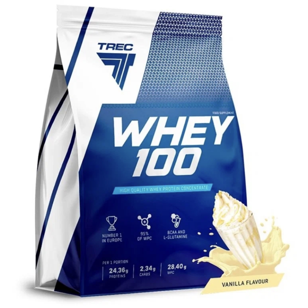 Протеин Trec Nutrition Whey 100 Сывороточный протеин 2000 g Ваниль