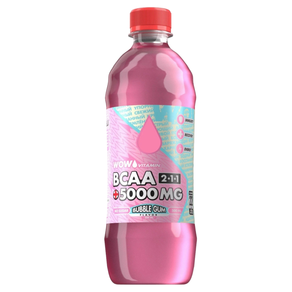 BCAA WOW Energy BCAA 2:1:1 5000 mg Баббл Гам